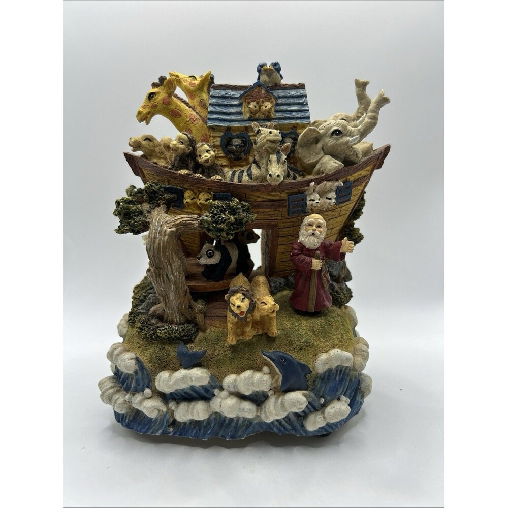 Vintage Classic Treasures Noah's Ark Animated Motion, Music box- Works